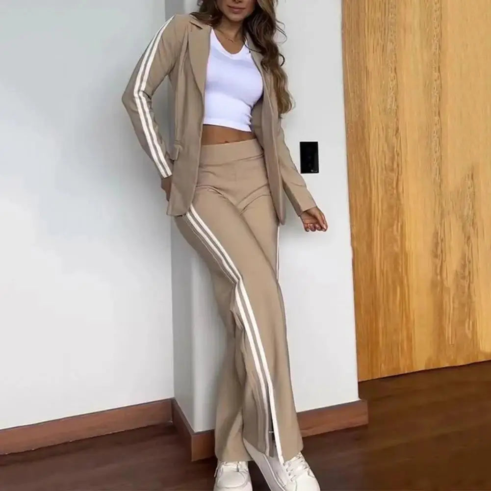 ELEGANT STRIPED BLAZER SUIT SET Selene Nordic