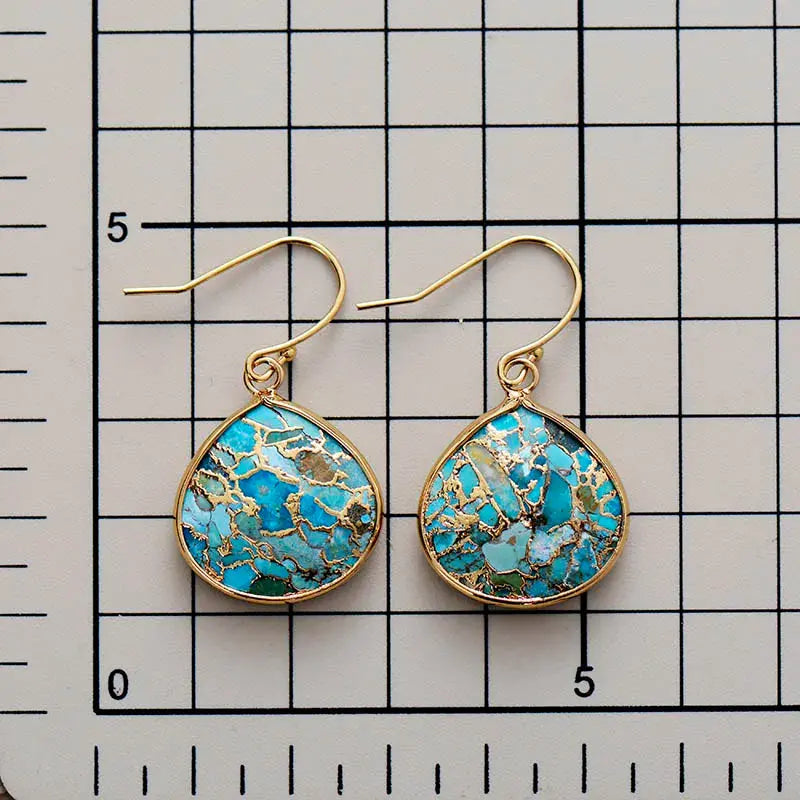 Turkis Teardrop Boheme Øredobber Selene Nordic