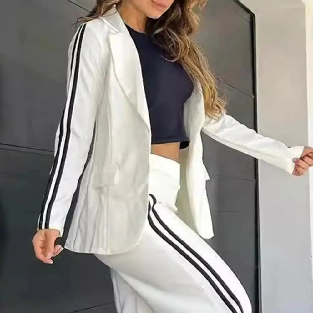 ELEGANT STRIPED BLAZER SUIT SET Selene Nordic