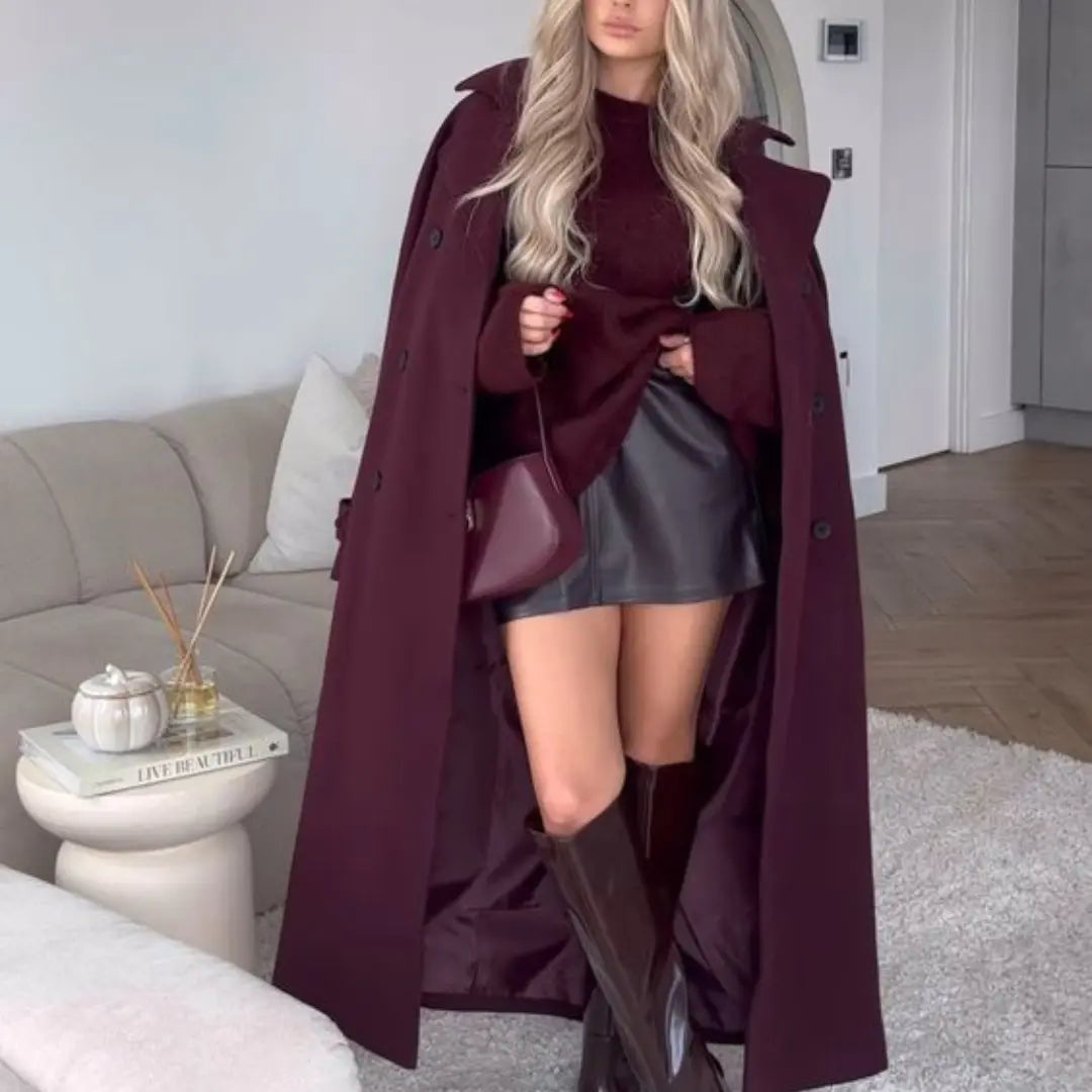 BORDEAUX DRØMME-TRENCHCOAT Selene Nordic