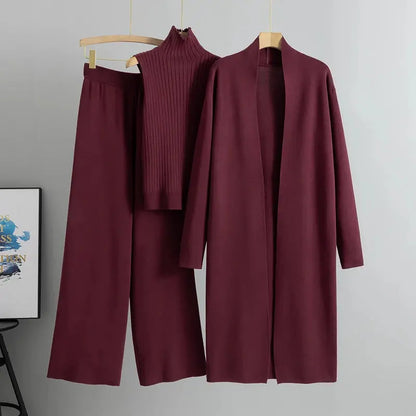 VINTAGE KNITTED CARDIGAN & PANT SET Selene Nordic